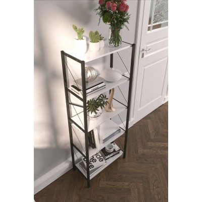 5 Raflı Modern Kitaplık Şıklık Ve Düzeni Bir Arada Sunan Kitap Depolama Çözümü 150 Cm