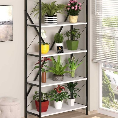 5 Raflı Metal  Çiçeklik Modern Saksı ve Dekoratif Eşya Standı Şık ve Dayanıklı Tasarım 180 cm